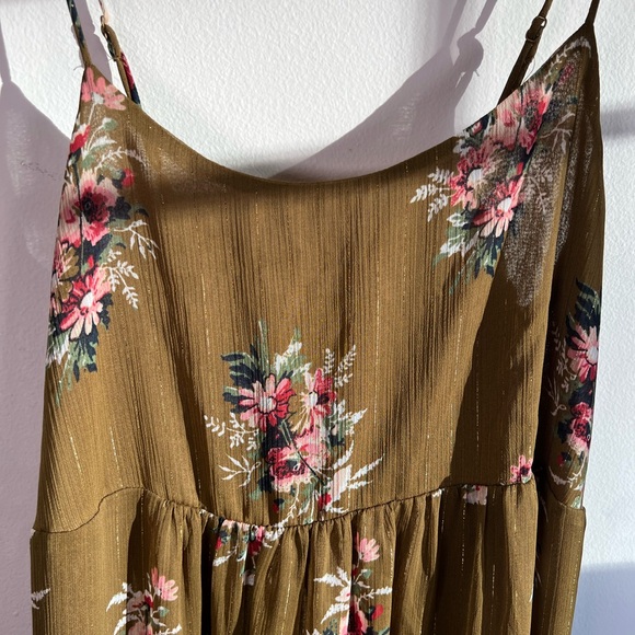 Madewell Cami Tier Midi Dress in Metallic Classic Corsage, L3323 - Picture 6 of 8